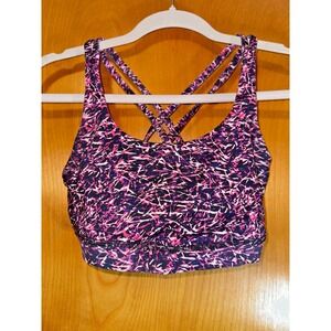 Lululemon Energy Bra Mini Ripple Boom Juice Multi size 2 Black Pink
